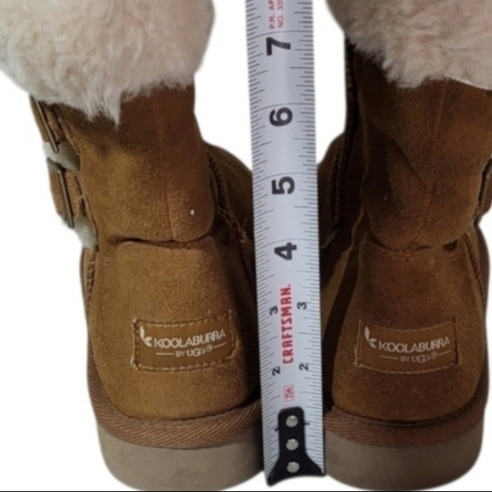 Koolaburra UGG Sulana Chestnut Brown Suede Winter Boot Shearling Fur Women 8 - Picture 8 of 9